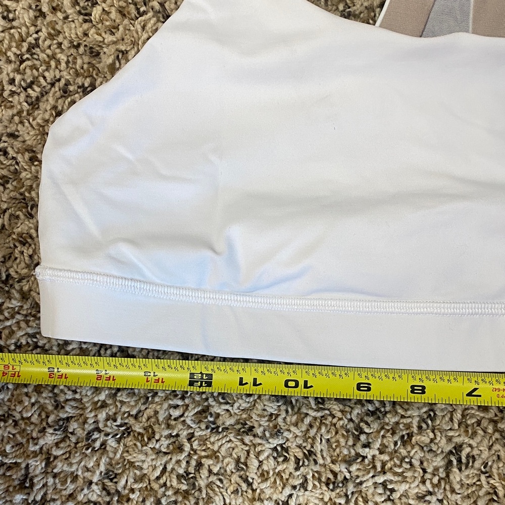 lululemon athletica White and Beige Racerback Sports Bra Size 12 Large - Picture 4 of 7